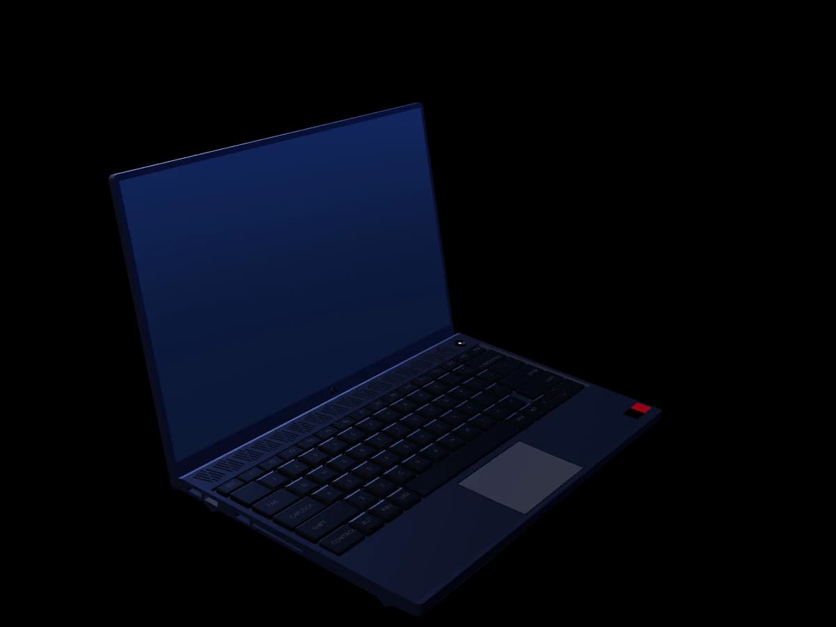 Bærbar erhvervscomputer set udefra